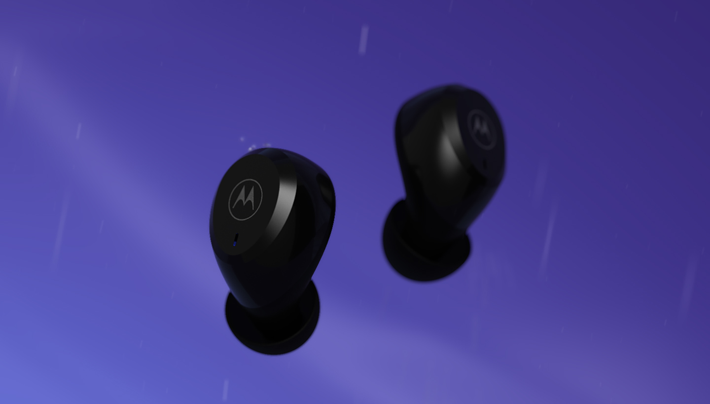 MOTO BUDS 105 with IPX5 water resistant