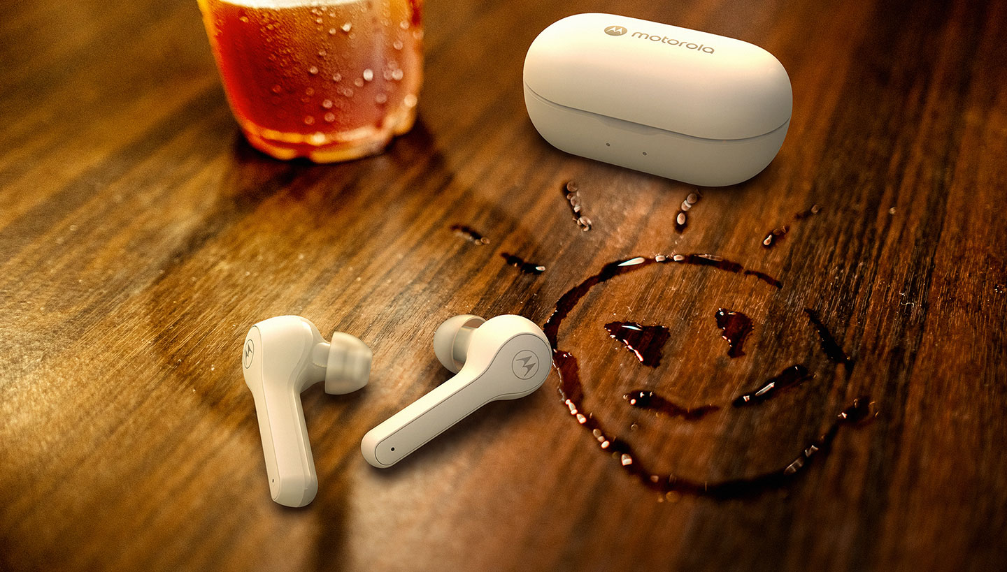 True wireless MOTO earbuds 085 with IPX5 for any weather