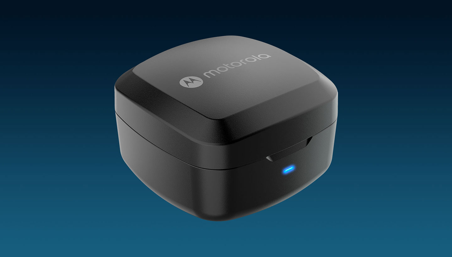 Charging box for true wireless MOTO Earbuds 100 in black