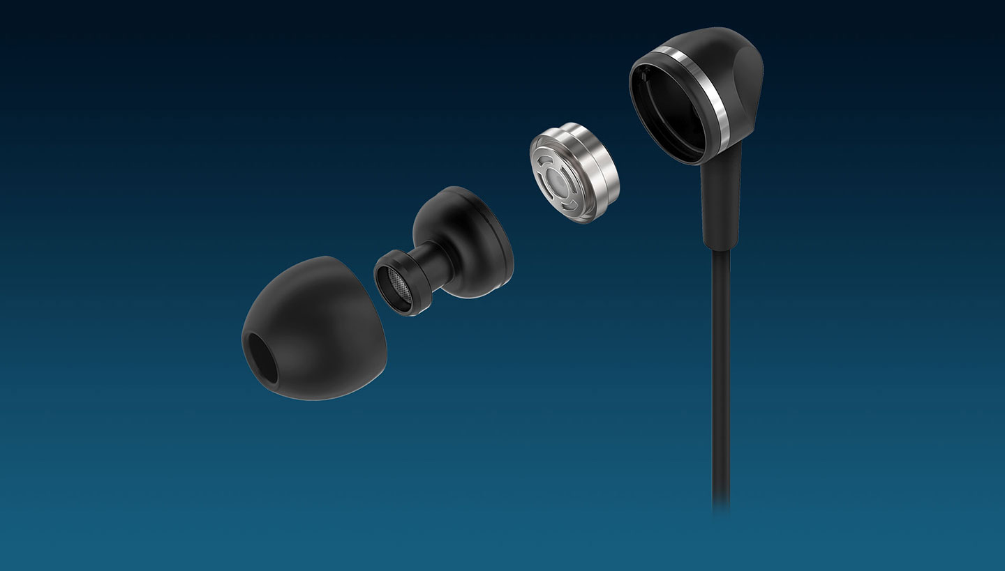 MOTO Earbuds 105 - Exploded component view