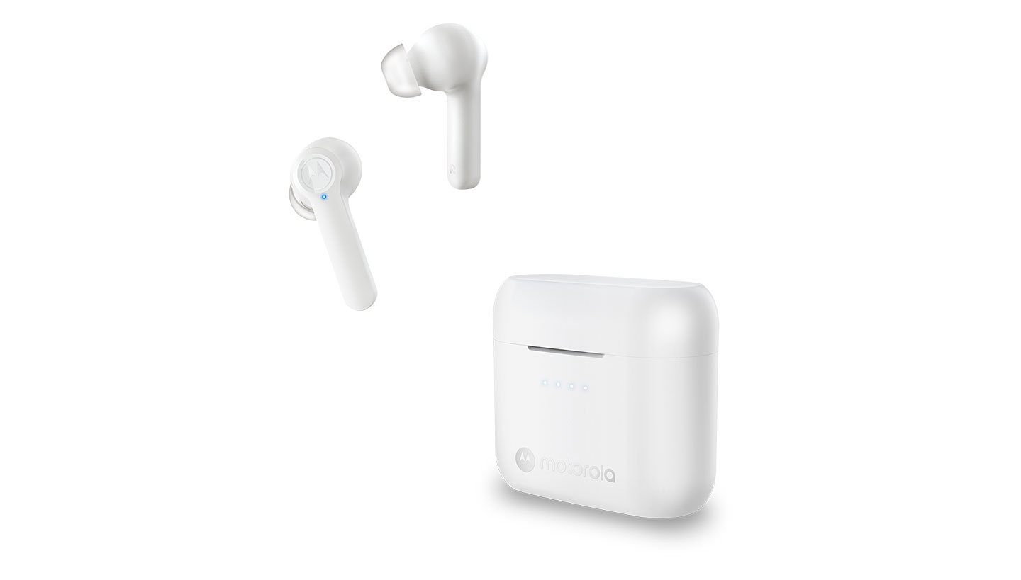 Moto Buds S ANC Earbuds with Active Noise Cancelling in white