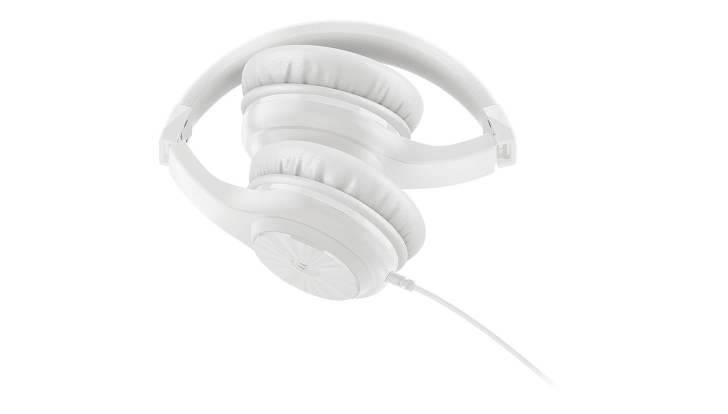 MOTO XT 120 headphones fully folded in white